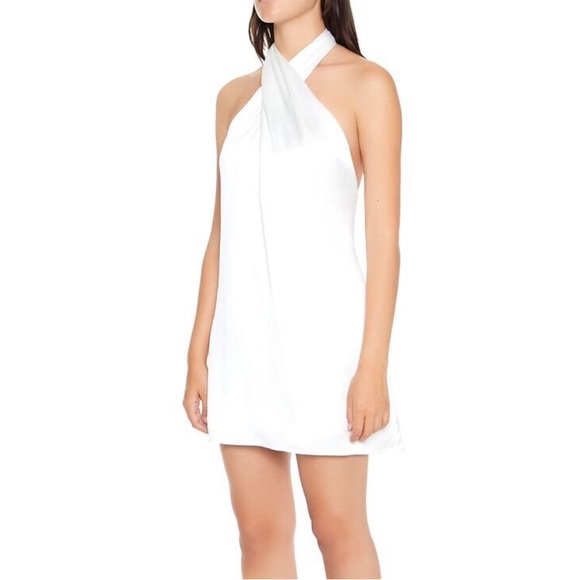 Satin Crisscross Halter Mini - Picture 4 of 5